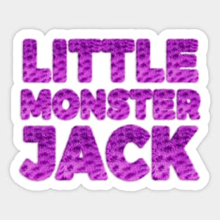 Little Monster Jack Furry Design Sticker